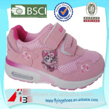 high heel kids girls air shoes with pink cat